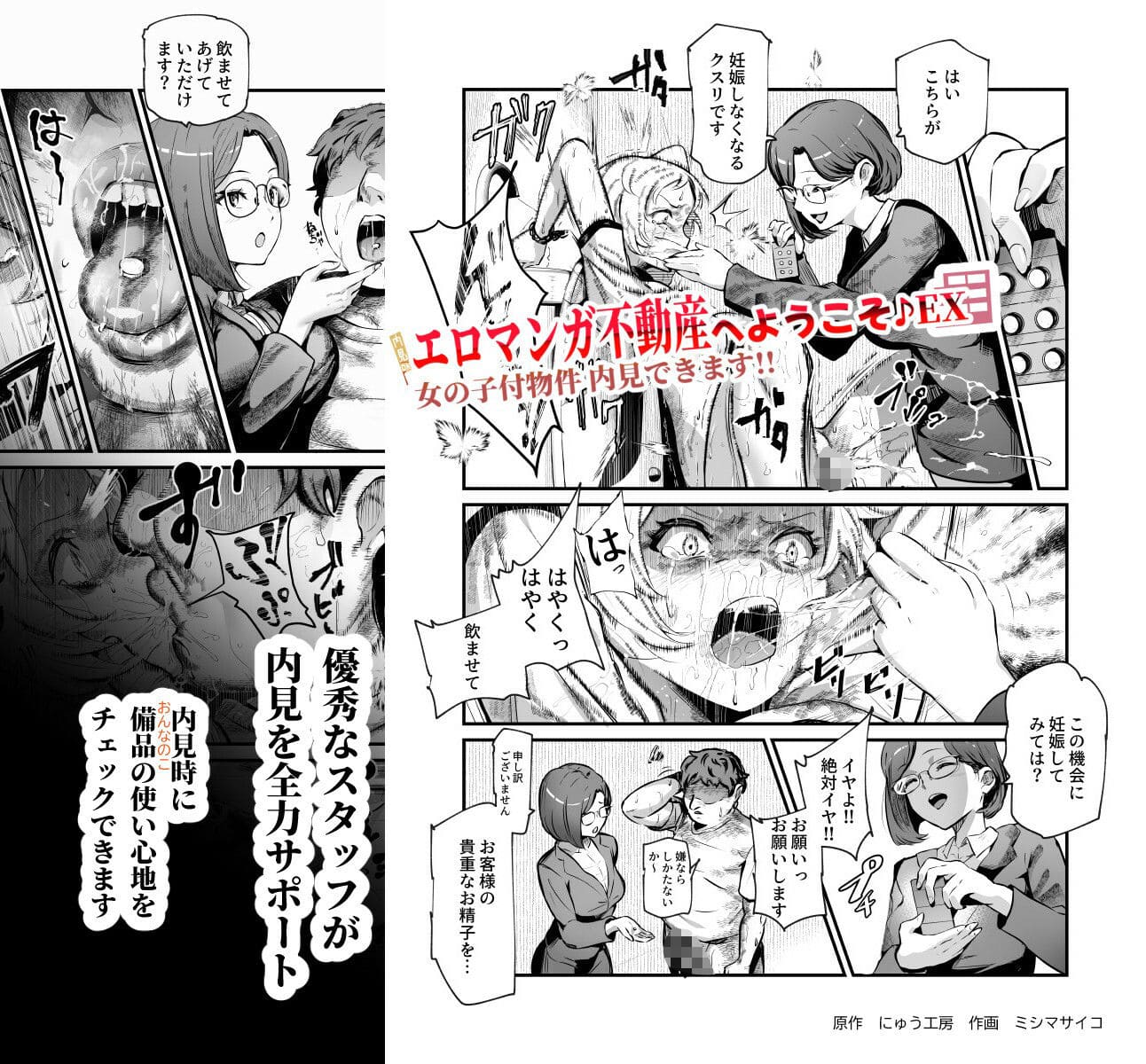 FANZA同人で購入できる にゅう工房「エロマンガ不動産EX」大人向けコミック作品