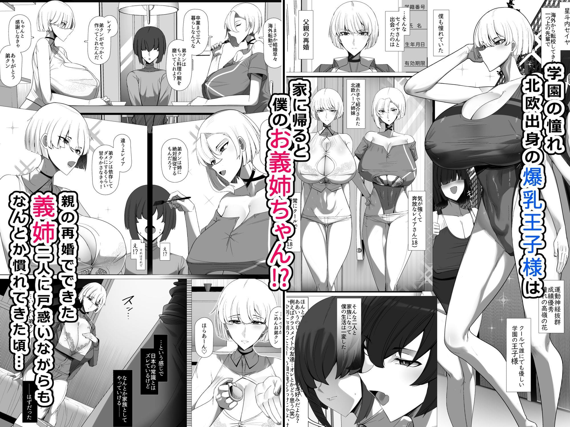 【エロ漫画】君のお嫁さんは北欧ハーフ王子様系デカチチボーイッシュお義姉ちゃん（パレスヴィレッジ）サンプル画像